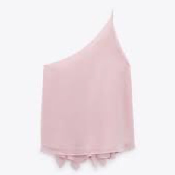 Zara Asymmetric Frill Ruffle One Shoulder Blouse - Picture 7 of 8